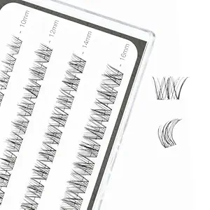 Segmented glue-free set of false eyelashes for easy application