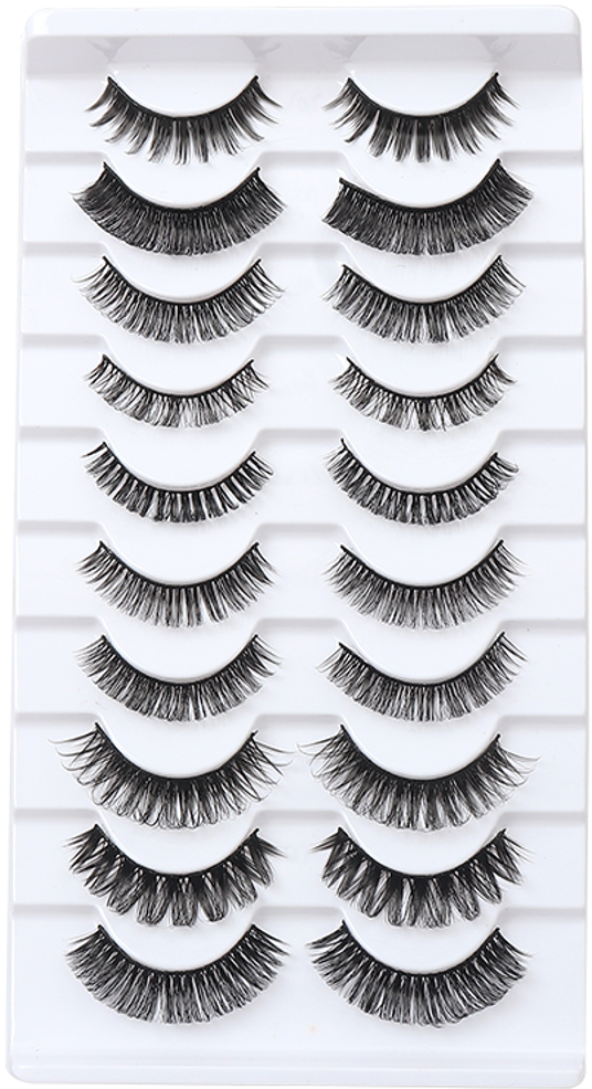 Multi-pair false eyelashes set for versatile styling