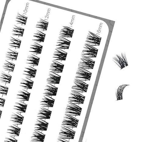 Segmented glue-free set of false eyelashes for easy application