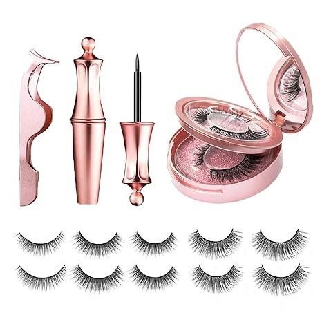 Magnetic false eyelashes for easy application