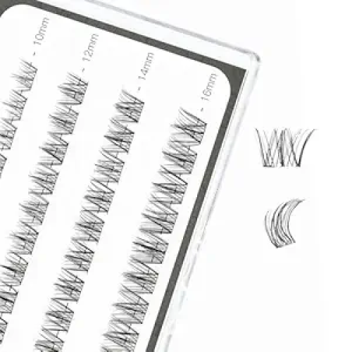 Segmented set of false eyelashes for customizable looks