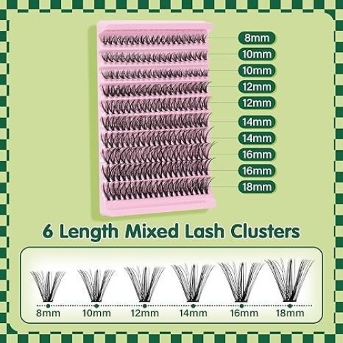 Segmented set of false eyelashes for customizable looks